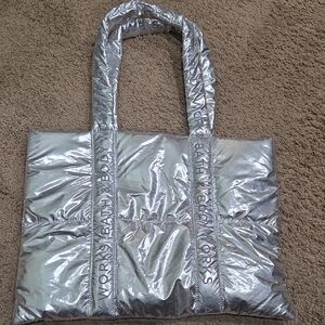 Bath And Body Works Silver Puffy Bag